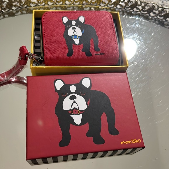Marc Tetro Handbags - MARC TETRO NWT FRENCH BULLDOG WALLET RED